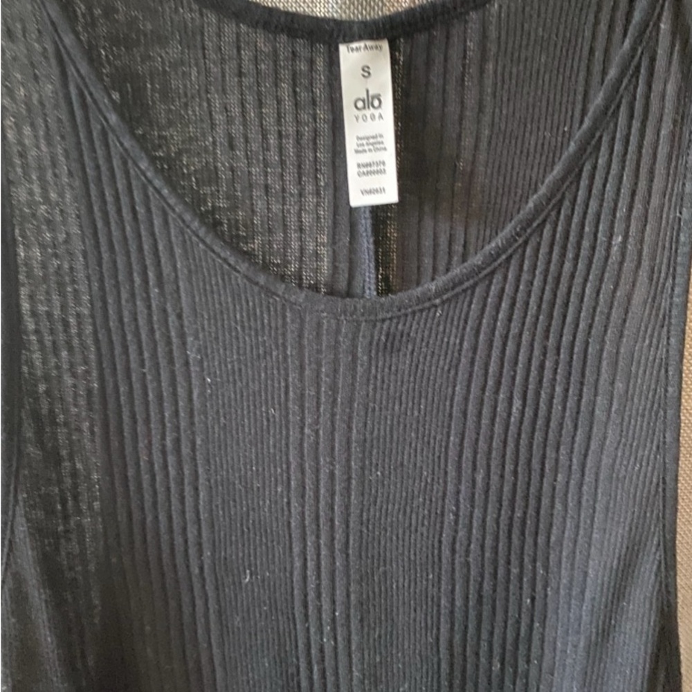 ALO Yoga Gray Ribbed Tank Top